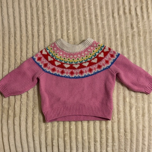 Old Navy Other - Old Navy Pink and Multicolor Patterned Sweater